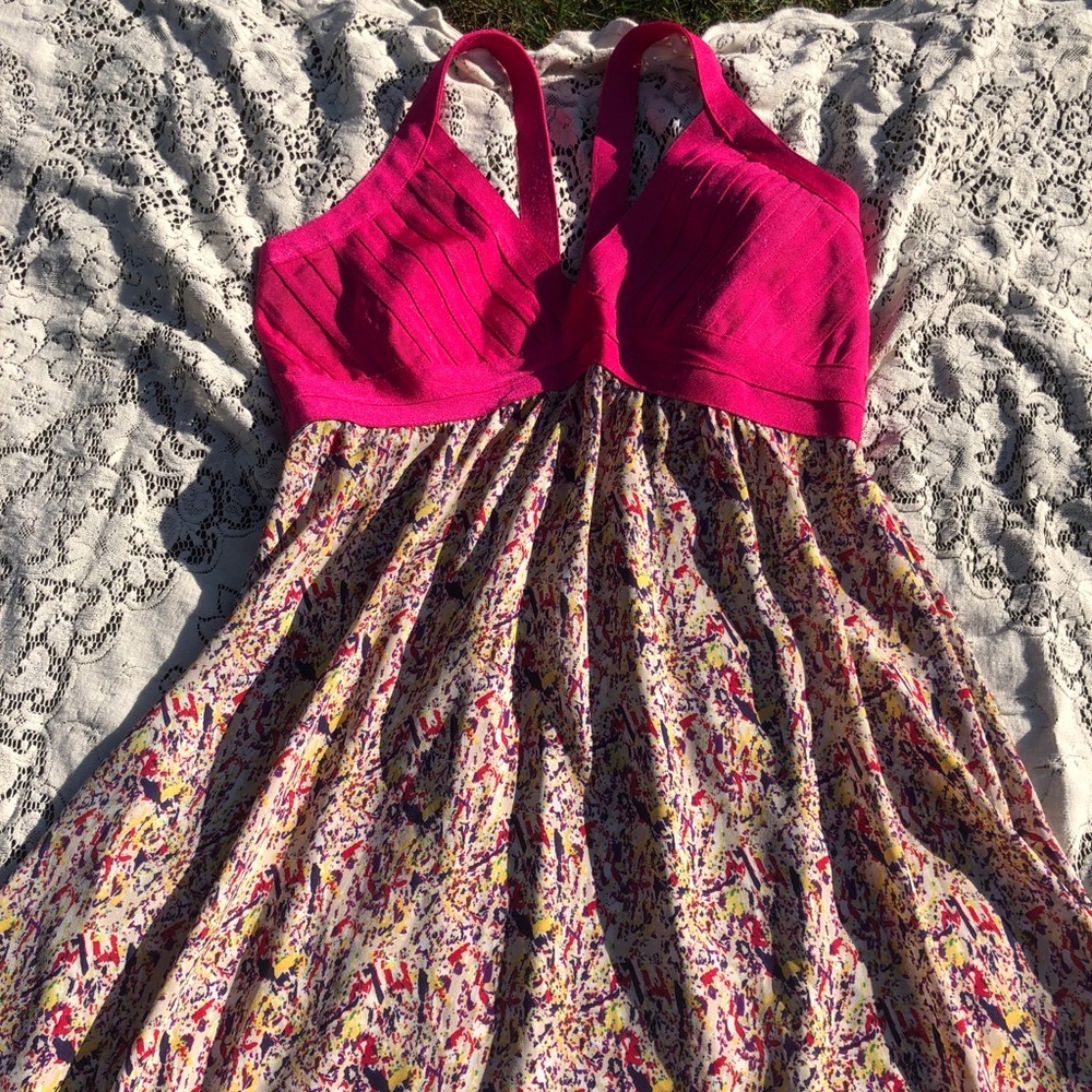 Abstract Bandage High-Low Dress - Picture 4 of 7